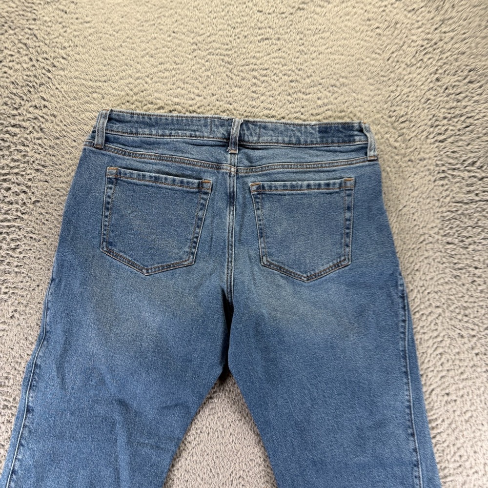Hollister Jeans Womens 12 Blue Cotton Denim Straight Leg Low-Rise Relaxed Faded - Picture 6 of 11